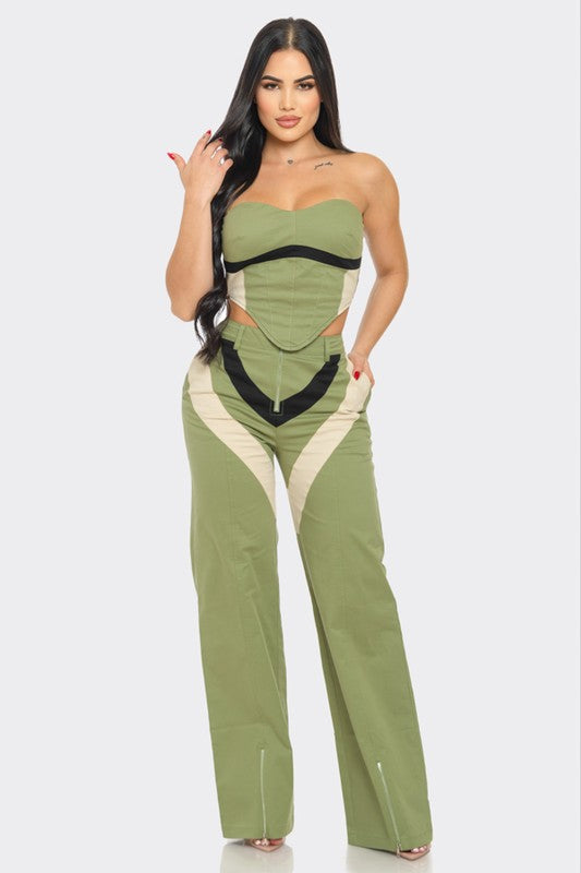 Colorblock Hourglass 2-Piece Set