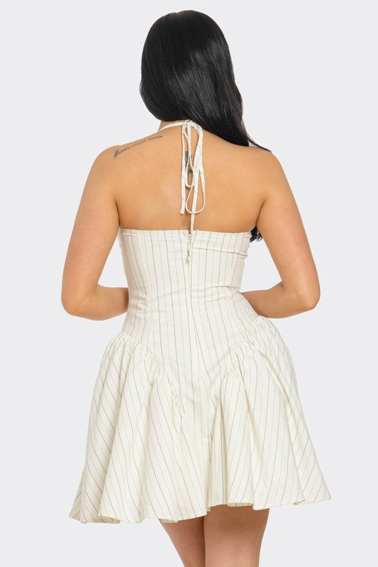 stripe Corset Mini Dress