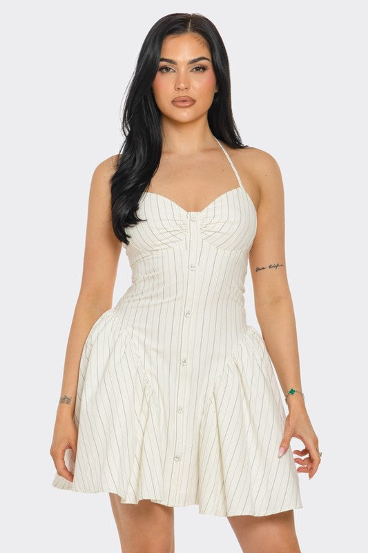 stripe Corset Mini Dress
