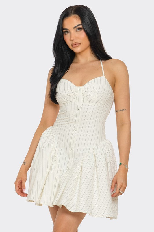 stripe Corset Mini Dress