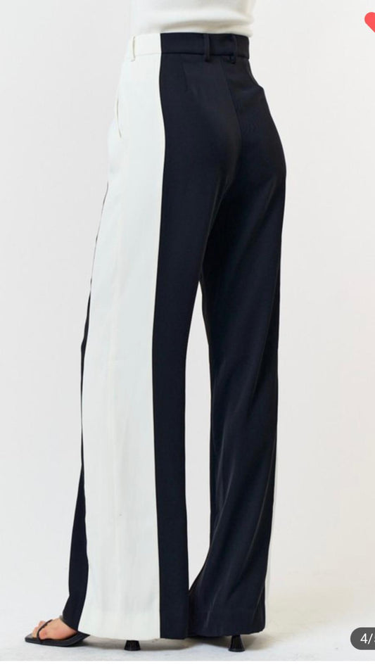 Color Block Wide Leg Pants