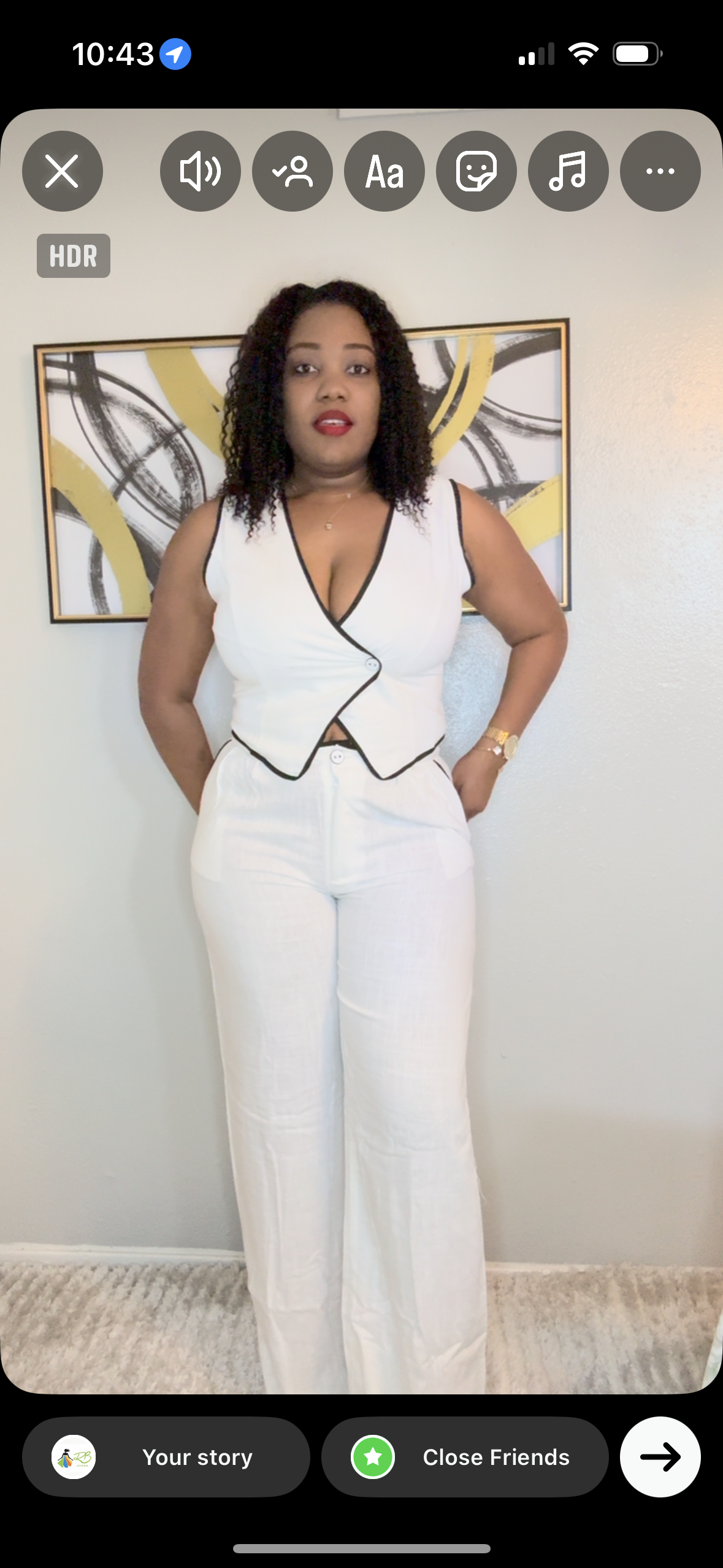 Linen Slub Front Button Vest Top And Pants Set